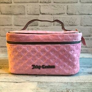 JUICY COUTURE Pink Solid Heart Cosmetic Bag
